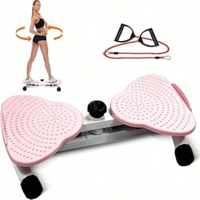 Mini Stepper with Adjustable Resistance Bands for Full Body Workout