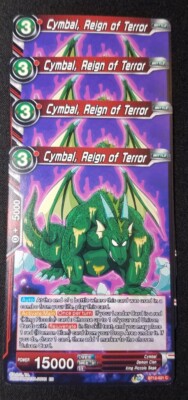 4x Cymbal Reign of Terror 021 Vicious Rejuvenation Dragon Ball Super Card