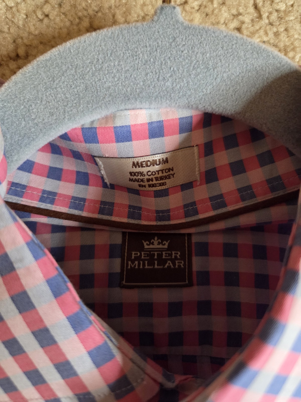 Peter Millar Pink Button Down Collared Shirt Men'… - image 4