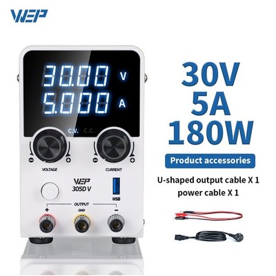 DC Power Supply Adjustable 0-30V 5A Lab Variable Bench Switching High Precision