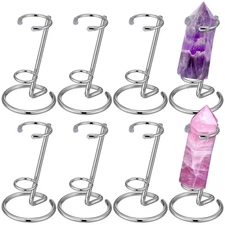 8 Pcs Small Crystal Wand Display Stand Metal Rock Wand Holder Iron Arms Displ...