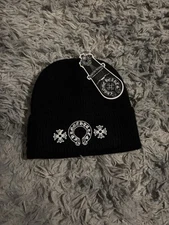 Chrome Hearts Embroidered Logo Beanie Black - Brand New
