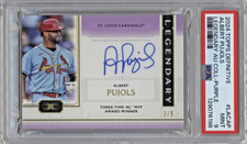 2024 Topps Definitive ALBERT PUJOLS LEGENDARY AUTO COLLECTION PURPLE 3/5 PSA 9