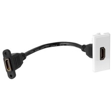 Euro Module HDMI Outlet Wall Plate - White