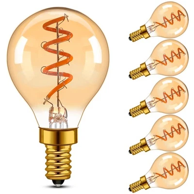 E14 Ampoule LED, 3W Vintage Edison Filament G45 Forme Goutte, Remplace 30W - Photo 1/4