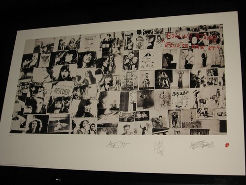 THE ROLLING STONES - P/SIGNED - EXILE ON MAINSTREET LITHOGRAPH - 34" X 21.5"