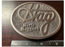 Merle Haggard Solid Metal Belt Buckle