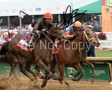FOTO FIRMADA POR JOSE ORTIZ 8X10 RP AUTOGRAFIADA TEMPO DORADO * DERBY DE KENTUCKY