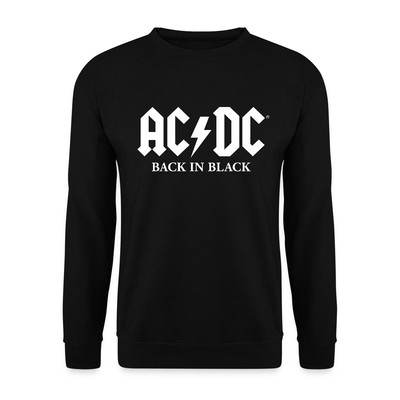 AC/DC Back In Black Logo Mit Blitz Unisex Pullover