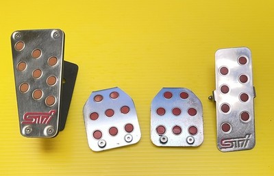 Subaru Impreza WRX STi Manual Foot Pedal Cover Set Red JDM