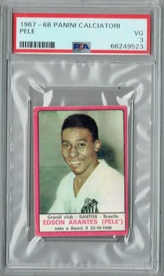 PSA 3 Pele 1967 Panini Calciatori Pink Trading Card