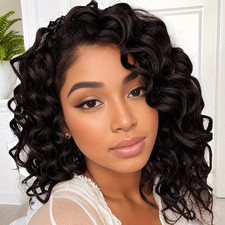 Dark Brown Ocean Wave Crochet Hair 9 Inch Curly Crochet Hair Ocean Wave 7 Packs