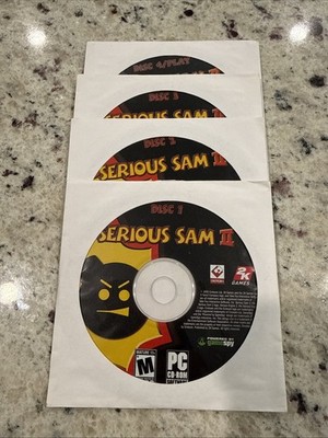 Serious Sam II PC CD-ROM 4 Disc Set Windows Key Croteam 2K Games Tested Working