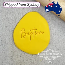 BAPTISM Embosser 60mm by Custom Cookie Cutters Cake Decorating Fondant