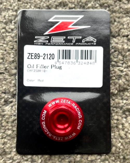 HONDA  CRF250 R  CRF 250 R   2018-2025  ZETA OIL FILLER PLUG RED
