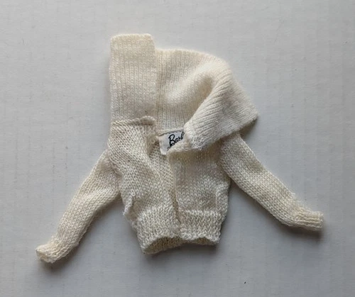 VINTAGE BARBIE Pak White Cardigan