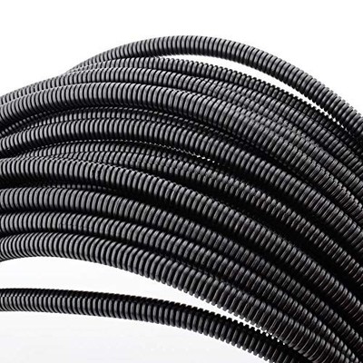 Wire Loom Split Tubing Auto Wire Conduit Flexible Cover 100 FT 1/4  Black
