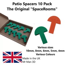 Patio Spacers | The Original SpaceRoom Spacers | 10mm,8mm,6mm,5mm,4mm | 10 Pack