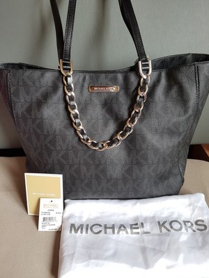 Michael Kors Harper LG Tasche Shopper Logo Signature Bag schwarz