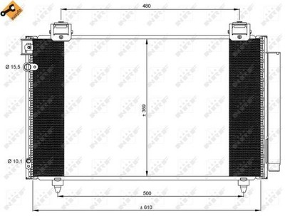 NRF Kondensator, Klimaanlage 35592 für TOYOTA