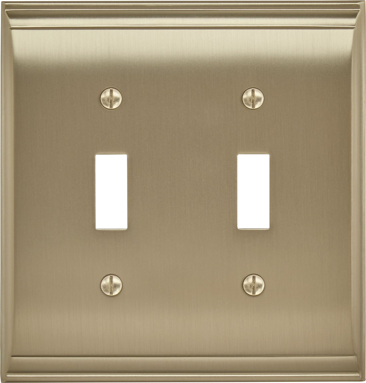 Amerock BP36501 Gold Candler Double Switch Outlet Wall Plate