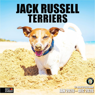 Jack Russell Terriers 2026 Wall Calendar 12 Month | 12'' x 24'' Open | Thick & Stu
