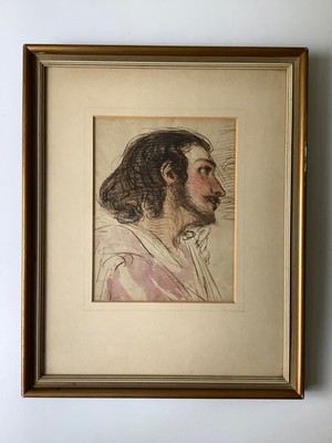 ORIGINAL SIR JOHN GILBERT 1817-1897 FEINE ZEICHNUNG AQUARELL MÄNNLICHES PORTRAIT 10x8 
