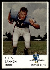 1961 Fleer Billy Cannon Houston Oilers #171
