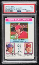 1976 Topps League Leaders Mike Schmidt Dave Kingman Greg Luzinski PSA 3 HOF 1ar2