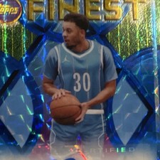 Topps 2023-24 Finest Flashback Autographs Seth Curry Blue Refractor /99 Hornets