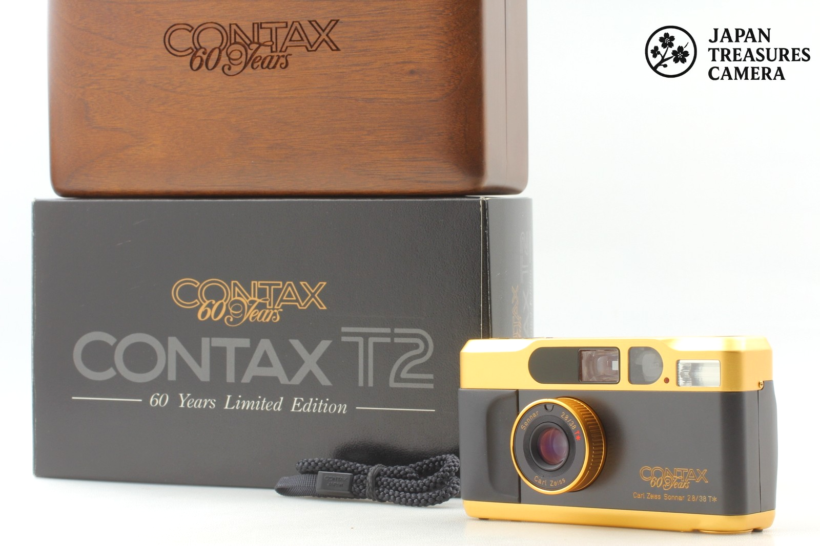 Read [ MINT+++ in Box ] CONTAX T2 Gold 60th Year Limited 35mm Film Camera JAPAN