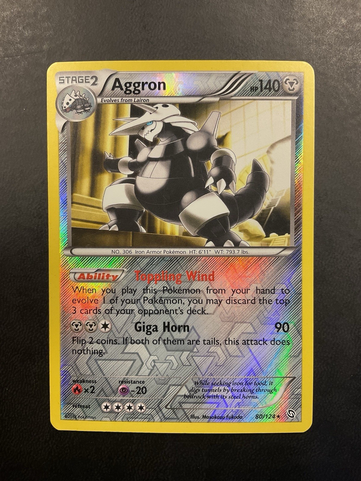 Aggron 80/124 Dragons Exalted Reverse Holo