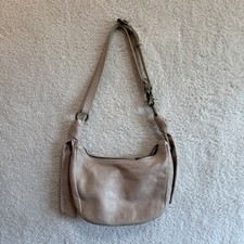 Frye Nora Knotted Soft Leather Hobo Shoulder, Cream/Brown