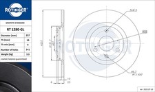 ROTINGER 2x Bremsscheibe Ø25760 mm voll vorne passend für Citroën AX