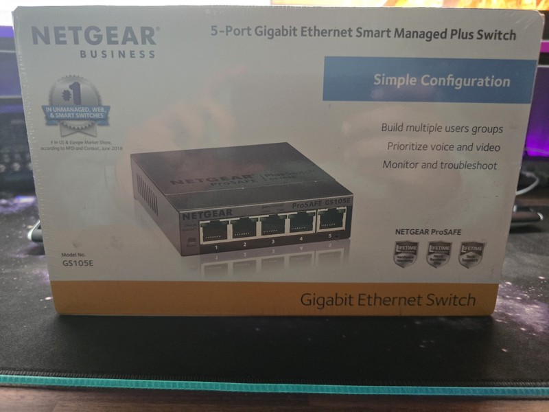 NETGEAR 5 Port Gigabit Ethernet Managed Network Switch (GS105E)