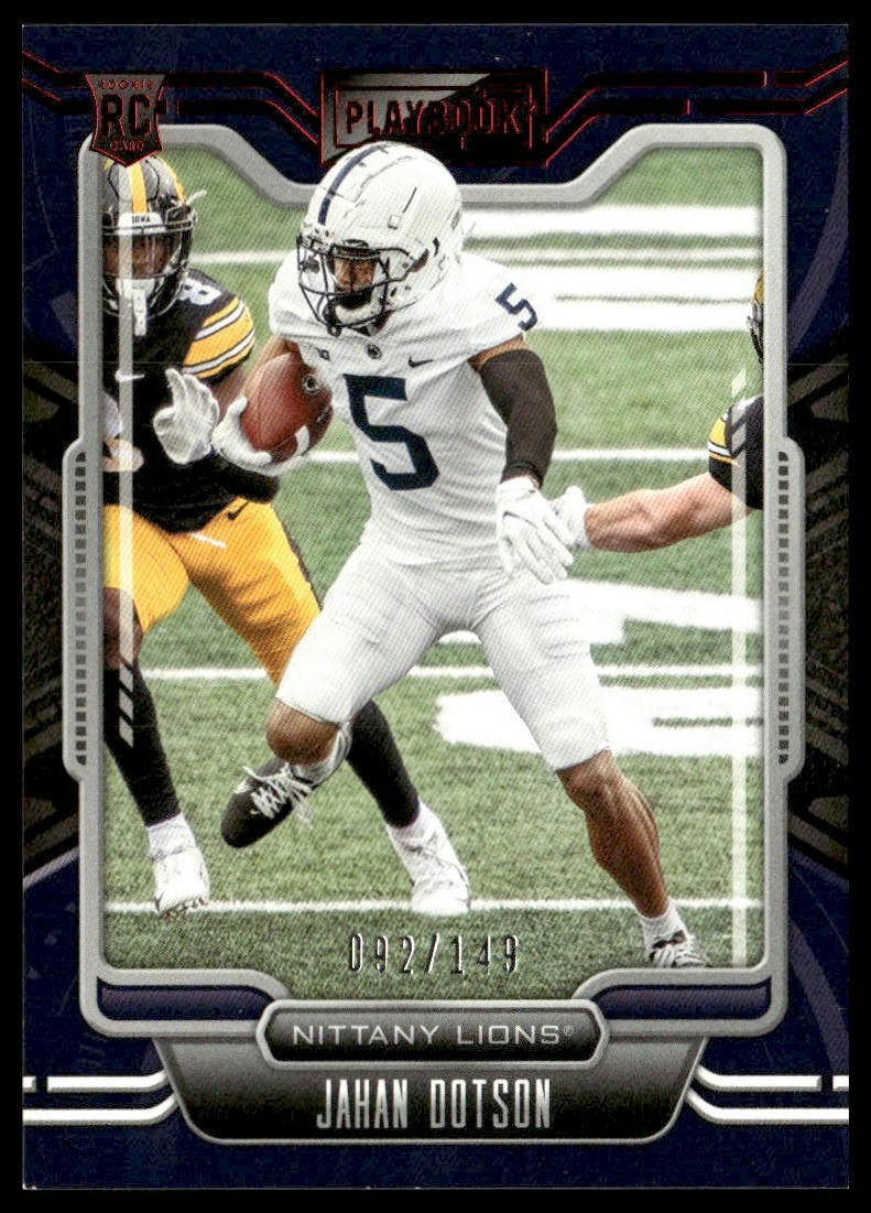 2022 Panini Chronicles Draft Picks #12 Jahan Dotson Playbook Red #/149