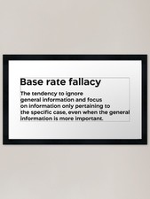 Listing image for Base rate fallacy black Framed Art Framed Wall Art Poster Canvas Print Picture