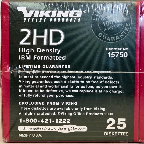 Disquettes Viking 2HD Haute Densité IBM Formatées 50 Disquettes Neuf Boîte Scellée - Photo 5/7