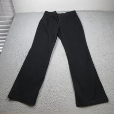 Gloria Vanderbilt Pants Womens 12 Black Flat Front Chino Wide Leg Baggy