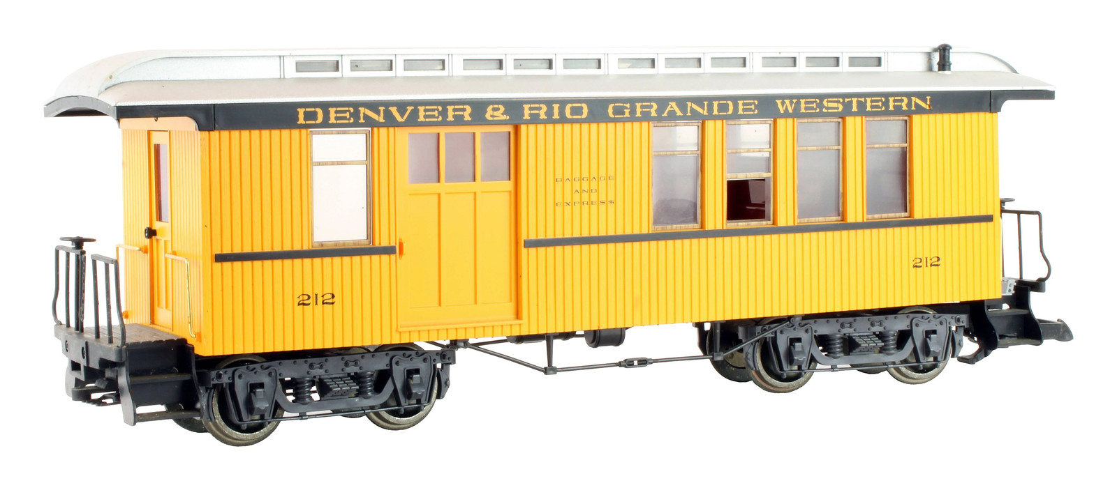LGB G GAUGE 30815 DENVER & RIO GRANDE WESTERN YELLOW '212' COMBINE CAR