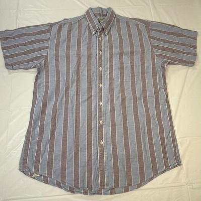 70s Grandpa Core Striped Shirt LL Bean Vtg Large Tall Classic Normcore 80s USA