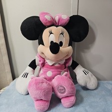 Minnie Mouse Stuffed Plush 19" Disney Store Original Exclusive Authentic Pink.
