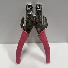 We R Memory Keepers Crop-A-Dile Hole Punch Eyelet Setter Tool Pink Handle