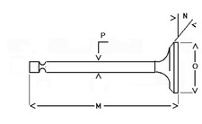 Valvola di scarico motore diesel LOMBARDINI 710 7LD600 723 725 7LD665 904 914
