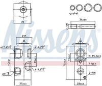 Nissens Expansionsventil Klimaanlage ** First FIT ** 999427 Aluminium FüR 208 1