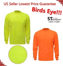 Hi Vis Men Work T Shirt Long Sleeve Safety High Visibility Work Shirts 518