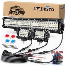 20Inch LED Light Bar and 20 Inch LED Light Bar  4 Inch LED Pods 2PCS Kit