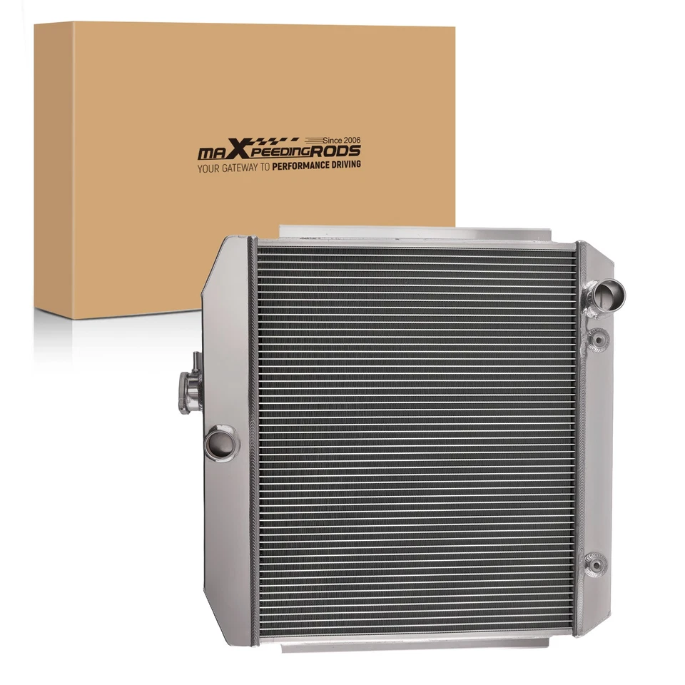 Radiador de refrigerante de motor de aluminio 3 filas para Chevrolet Del Ray 1957 DPI5057 Foto 2 de 4