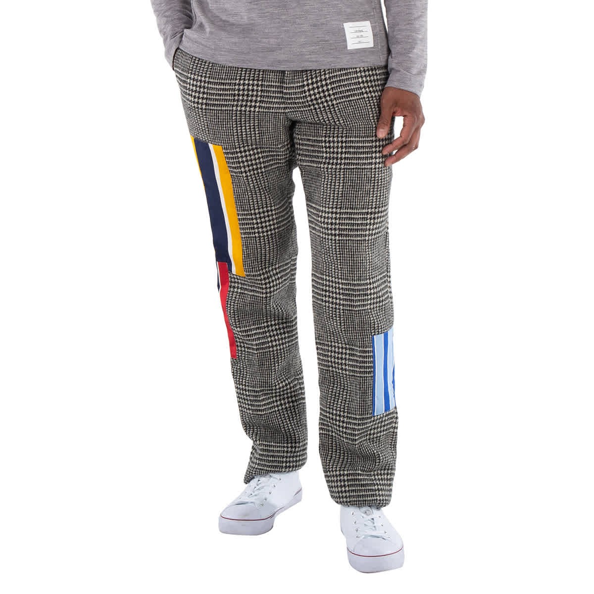 Шерстяные брюки в стиле пэчворк от Thom Browne Prince Of Wales фирменный размер 1 маленький 146690₽