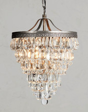 Pottery Barn Clarissa Crystal Chandelier Anti...